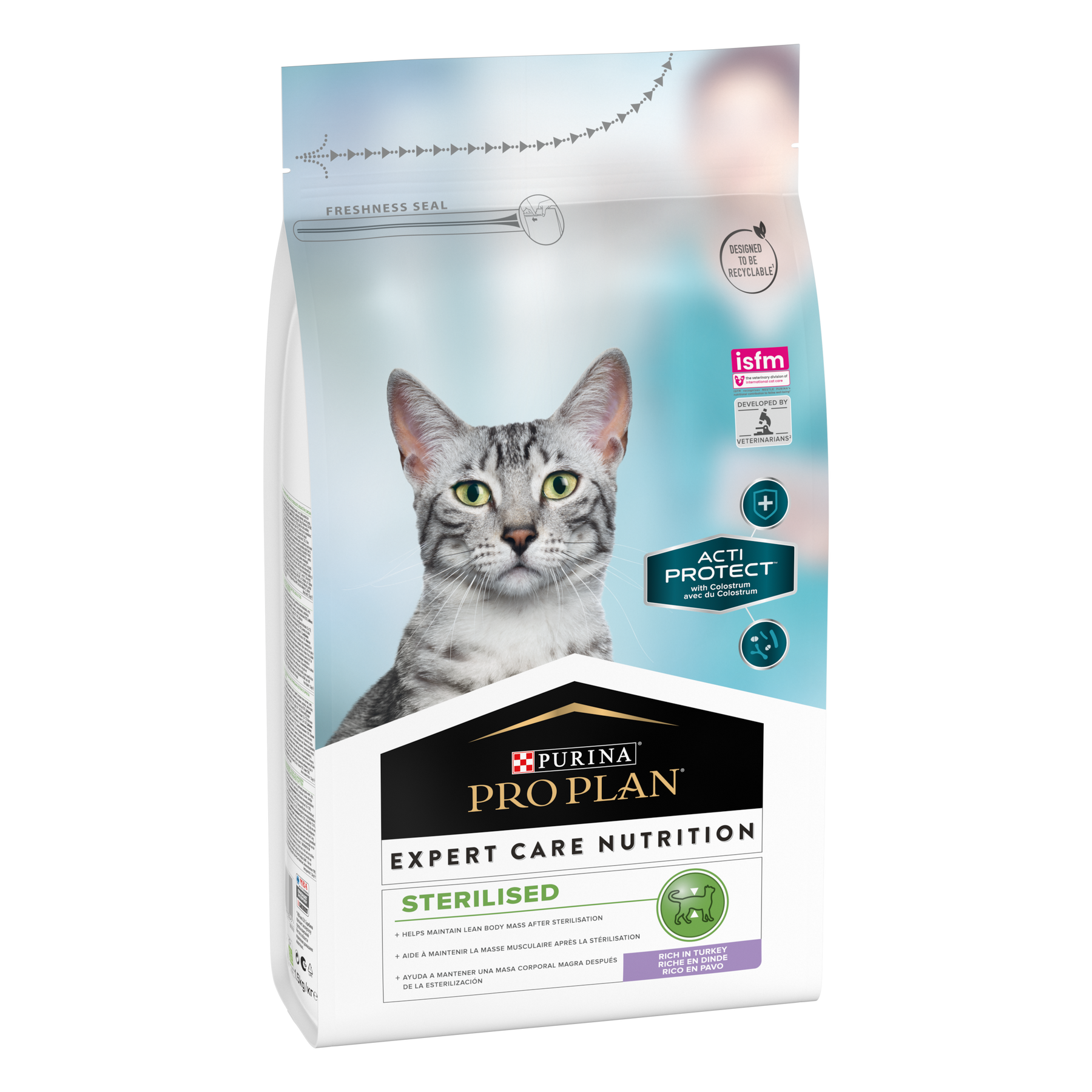 PURINA® PRO PLAN® Expert Care Nutrition - Acti-Protect™ Adult Sterilised Turkey kissanruoka.