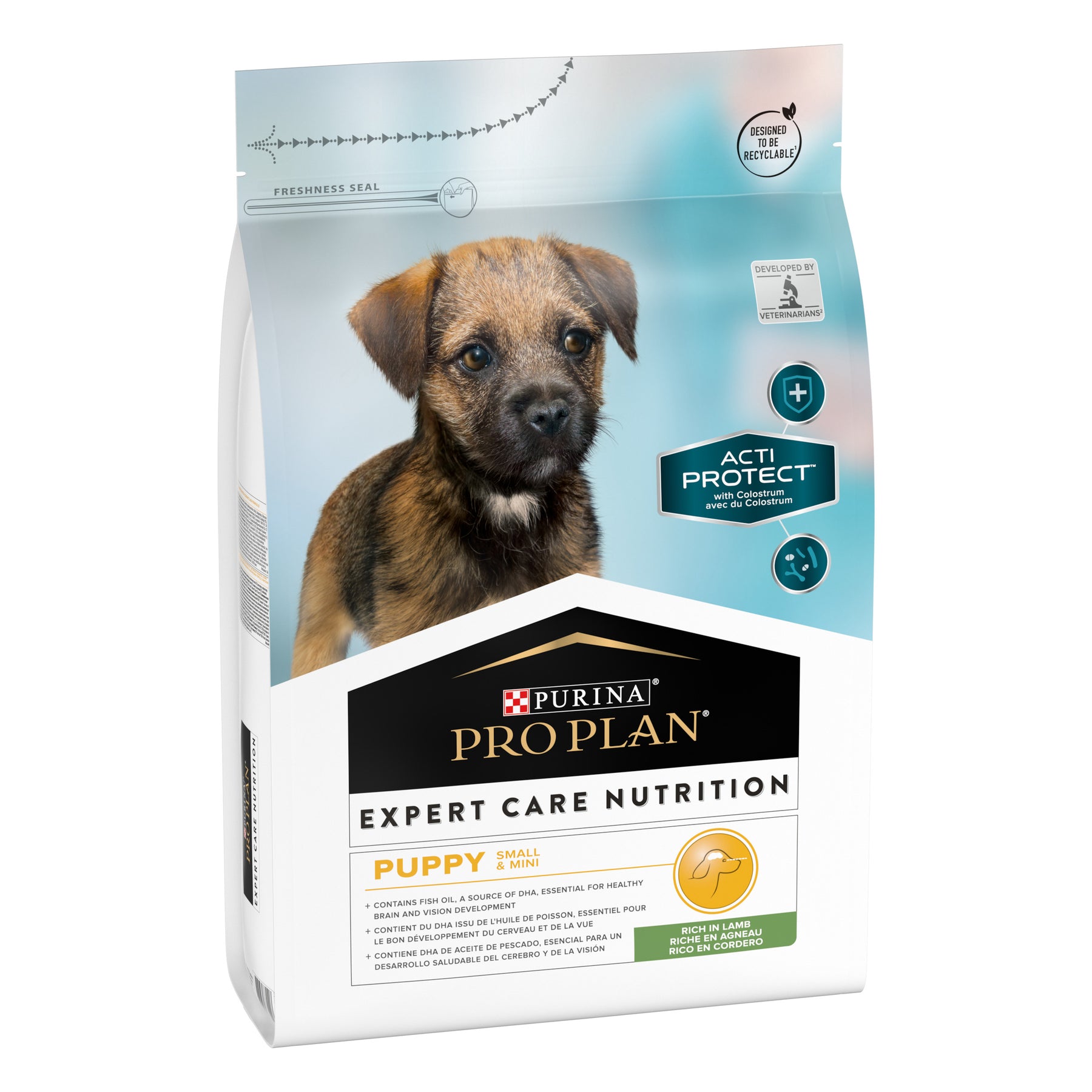 PURINA® PRO PLAN® Expert Care Nutrition - Acti-Protect™ Adult Small & Mini Puppy ruokapakkaus.