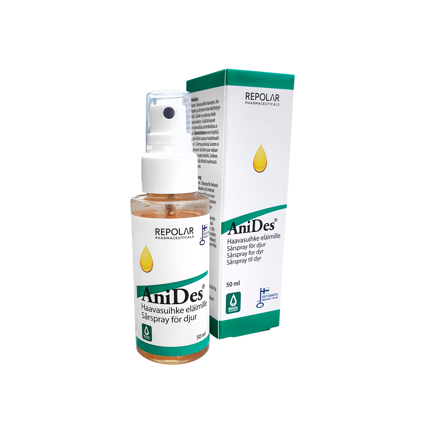 AniDes haavasuihke - Haavojen ja ihon hoitoon 50 ml, PÄIVÄYSTUOTE -50 %