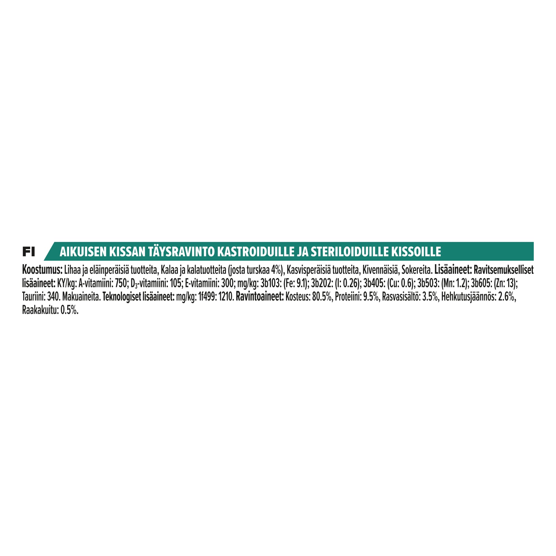 PURINA® PRO PLAN® Sterilised Maintenance Adult Terriini