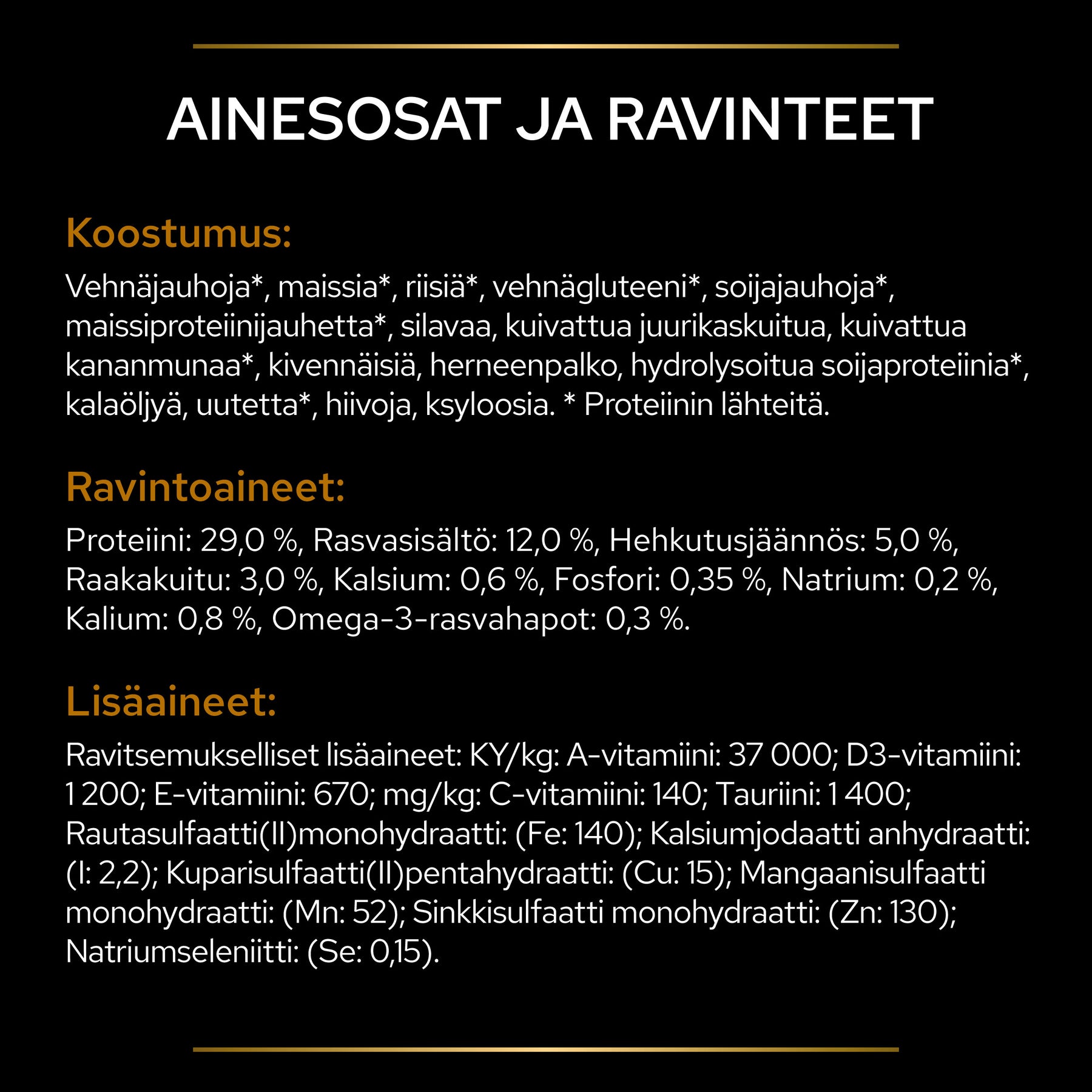 PURINA® PRO PLAN® Veterinary Diets - NF Early Care Renal Function tuotesisältö.