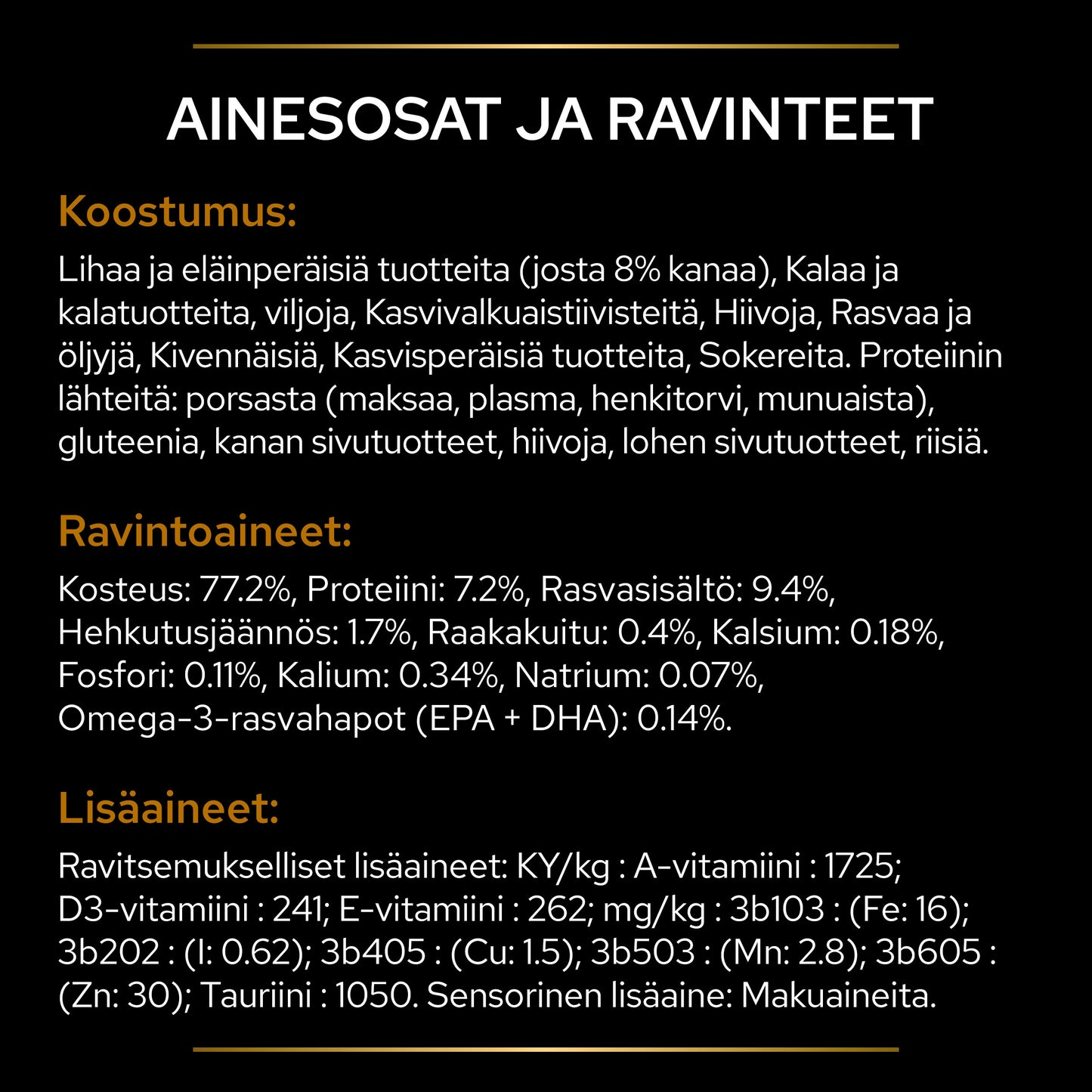 PURINA® PRO PLAN® Veterinary Diets - NF Advanced Care Renal Function kananmakuinen märkäruoka tuotesisältö.