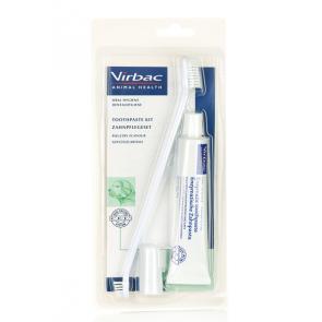 Virbac C.E.T Hammastahna + hammasharja koirille, PÄIVÄYSTUOTE -50 %