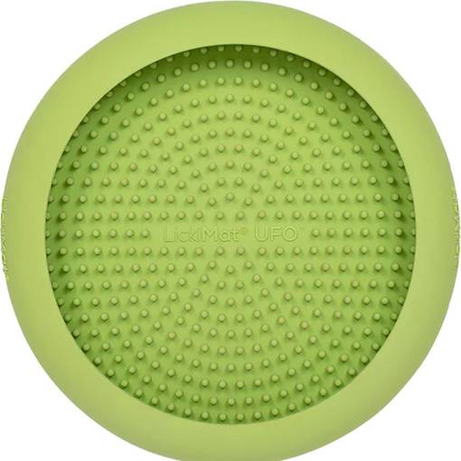 LickiMat Ufo, vihreä - Aktiiviseen ruokintaan tai ajanvietteeksi