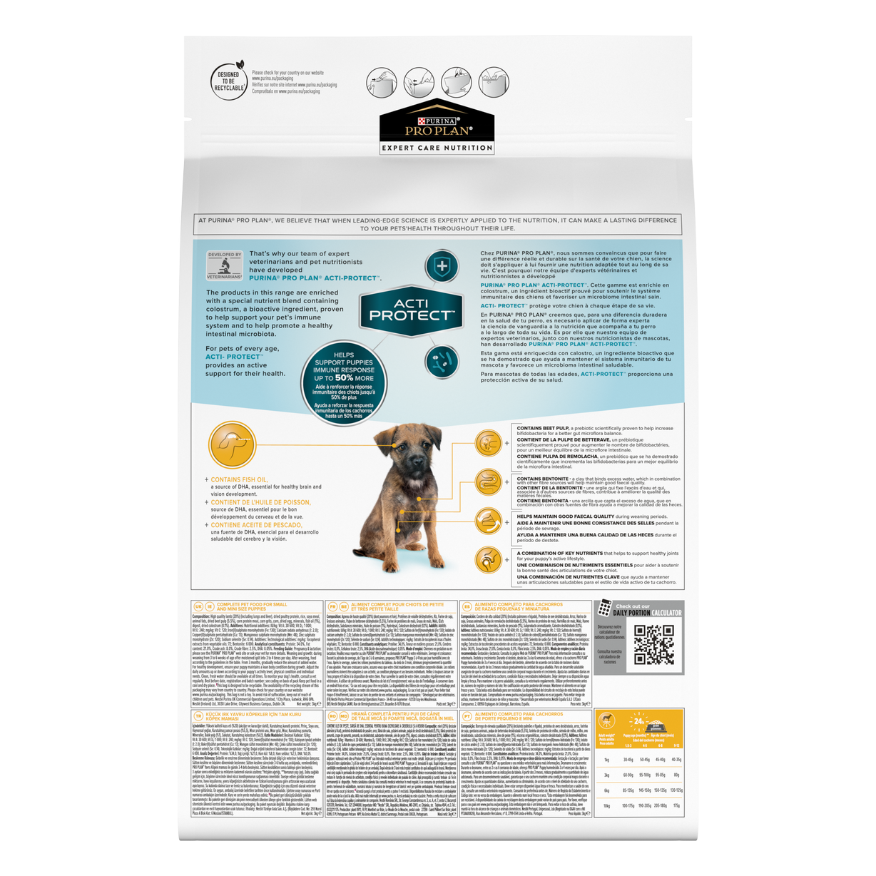 PURINA® PRO PLAN® Expert Care Nutrition - Acti-Protect™ Adult Small & Mini Puppy.