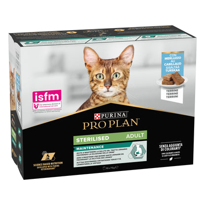 PURINA® PRO PLAN® Sterilised Maintenance Adult Terriini 10x75 g