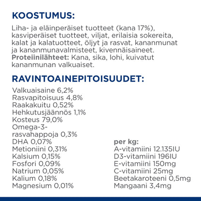 Hill's PRESCRIPTION DIET k/d + Mobility kissan märkäruoka - kana 12x85g - PD kd Mobility Pouch_CAT_BK27533M__Composition_FI