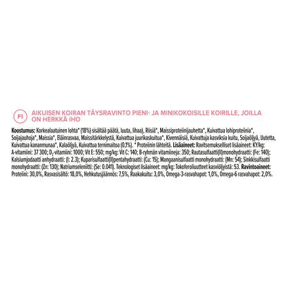 PURINA® PRO PLAN® Expert Care Nutrition - Acti-Protect™ Adult Small&Mini tuotesisältö.