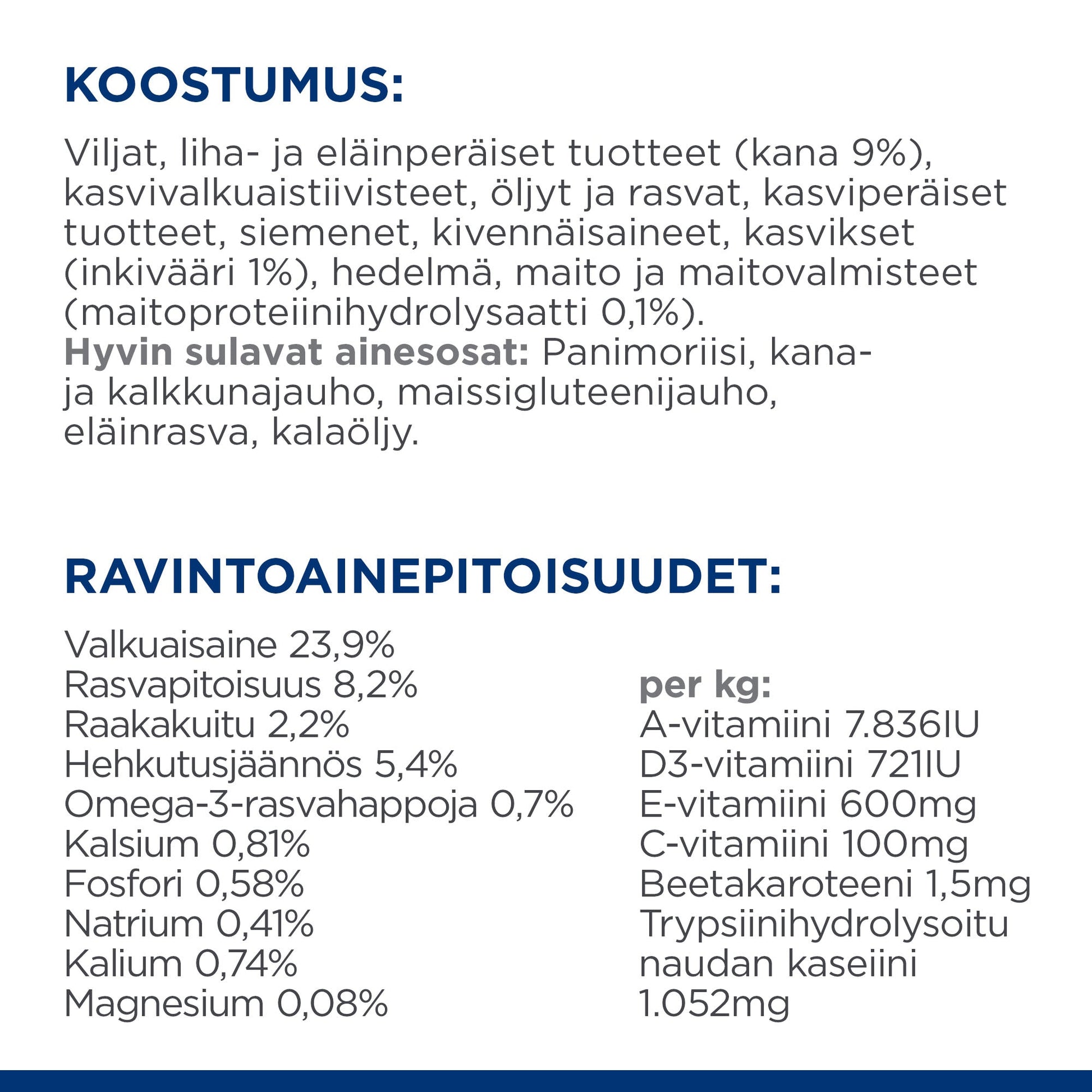 Hill's PRESCRIPTION DIET i/d Stress koiran kuivaruoka - kana - PD id Stress Mini_DOG_BK32359M__Composition_FI