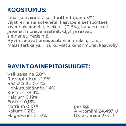Hill's PRESCRIPTION DIET i/d Low Fat koiran märkäruoka - kana & kasviksia 12x354g - PD id LF ActiveBiome Stew_Chicken Veg_DOG_BK30807__Composition_FI