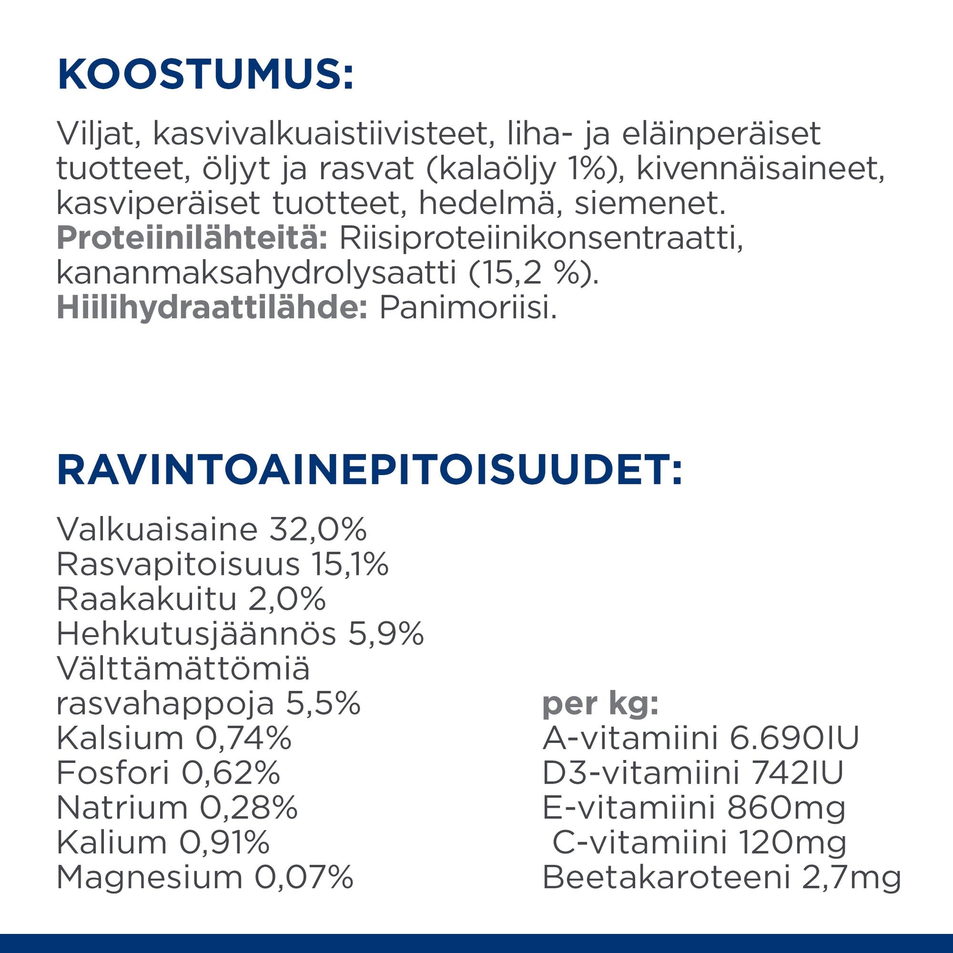 Hill's PRESCRIPTION DIET z/d kissan kuivaruoka - PD zd_CATBK30874M__Composition_FI