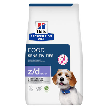 Hill's Prescription Diet z/d Low Fat Hydrolysed Soy Recipe Food Sensitivities -koiran kuivaruoka Pussi - packshot_png