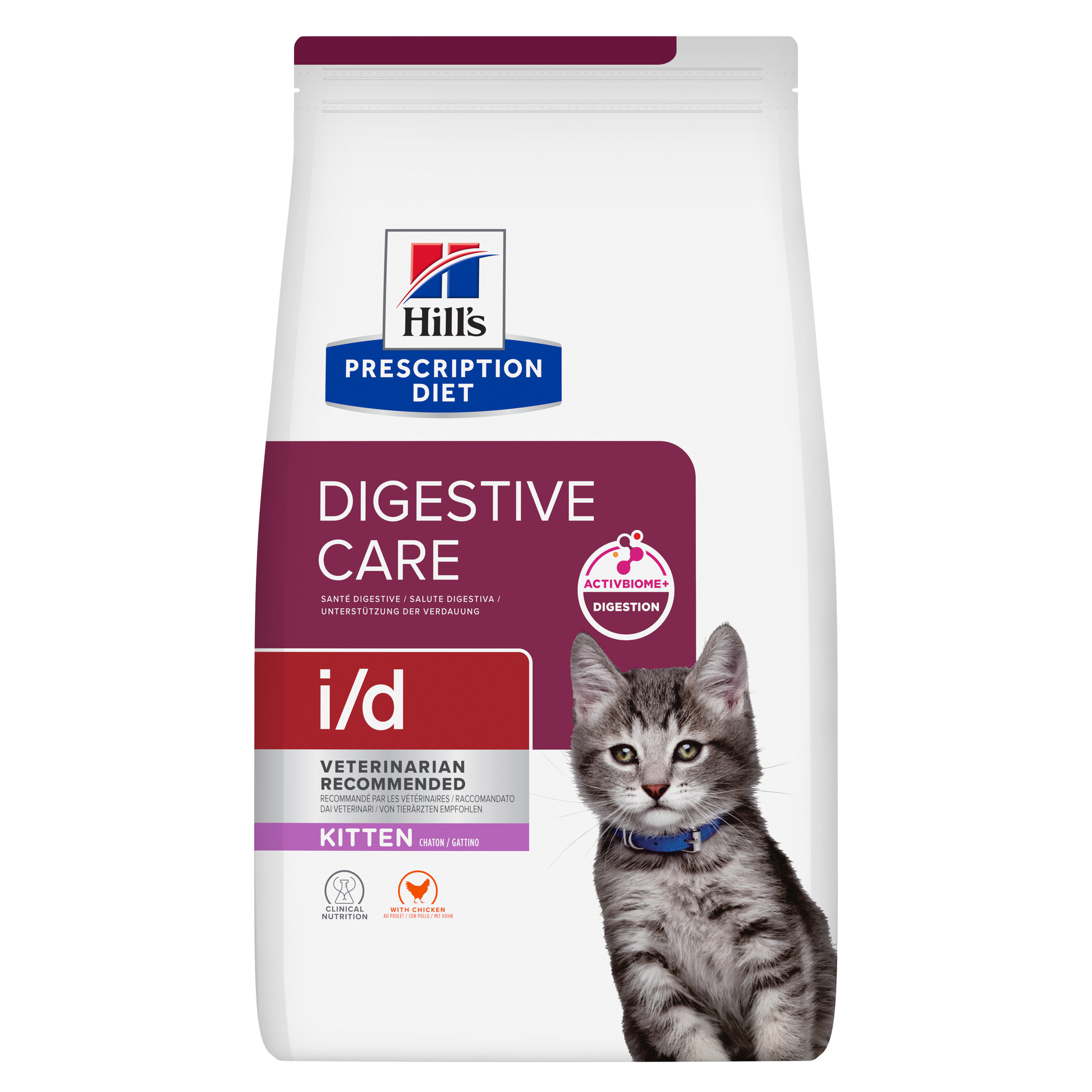 Hill's Prescription Diet i/d Digestive Care Kitten with Chicken -kuivaruoka kissanpennuille Pussi - packshot_png