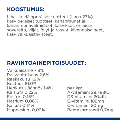 Hill's PRESCRIPTION DIET Metabolic kissan märkäruoka - kana 12x85g - PD Metabolic Pouch_CAT_BK25986M__Composition_FI