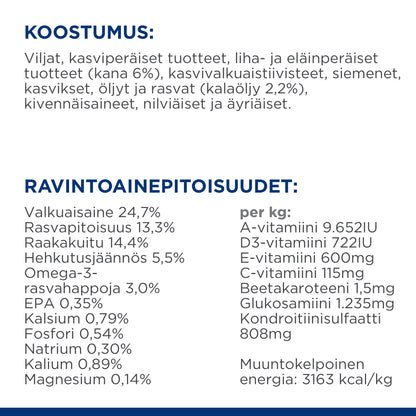 Hill's PRESCRIPTION DIET Metabolic + Mobility koiran kuivaruoka - kana - PD Metabolic Mobility_DOG_BK31839M__Composition_FI