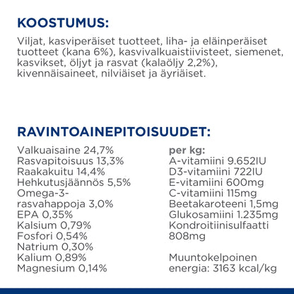 Hill's PRESCRIPTION DIET Metabolic + Mobility Mini koiran kuivaruoka - kana - PD Metabolic Mobility Mini_DOG_BK31838M__Composition_FI