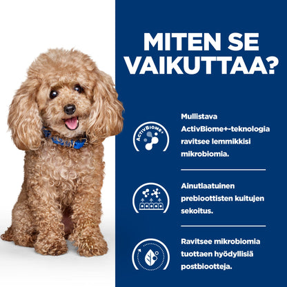Hill’s PRESCRIPTION DIET Gastrointestinal Biome Mini koiran kuivaruoka - kana - How it Works