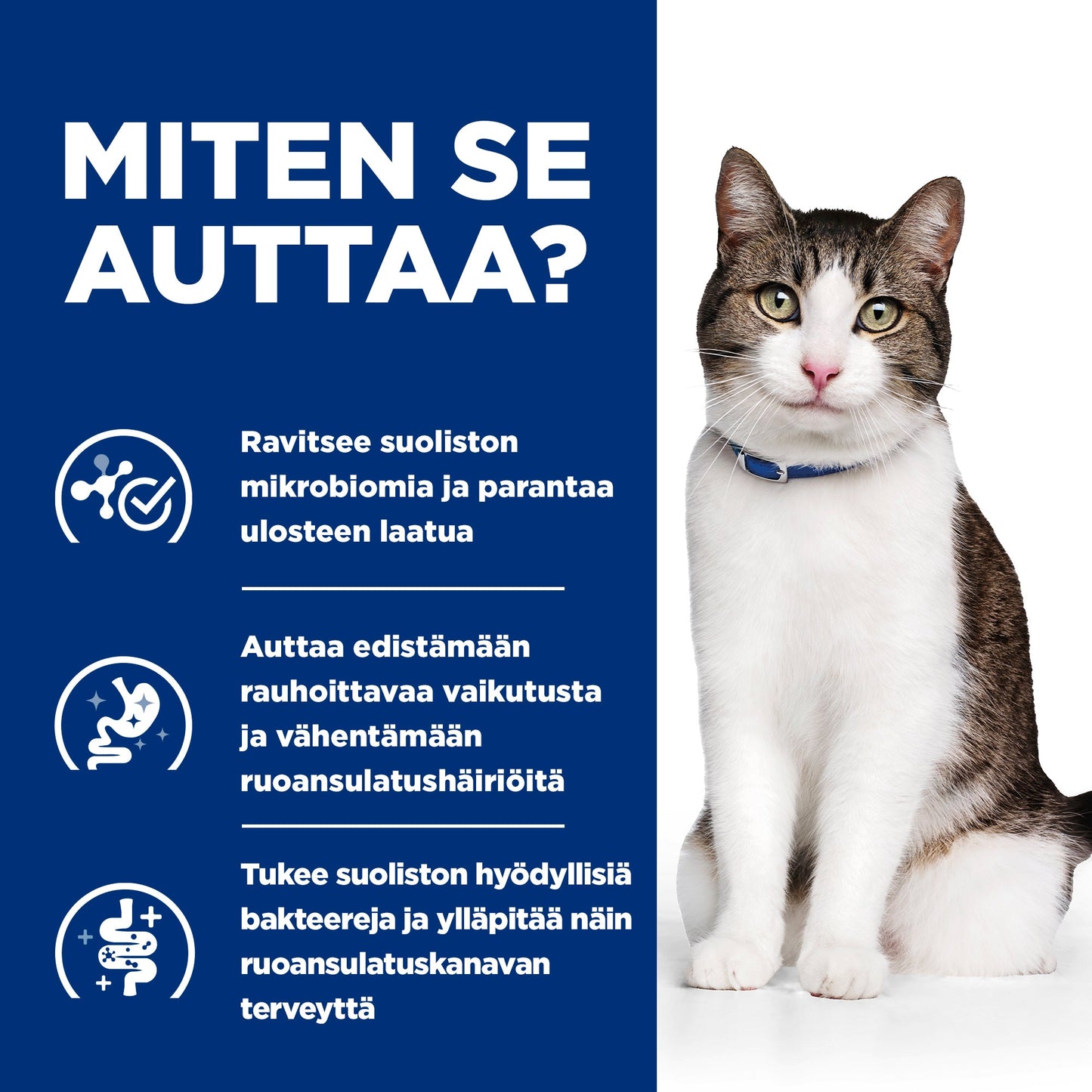 Hill's Prescription Diet Gastrointestinal Biome Stress with Chicken -kissanruoka Pussi - How it Helps