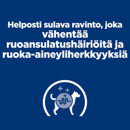 Hill's PRESCRIPTION DIET i/d Sensitive koiran kuivaruoka - kananmuna & riisi - Key Claims