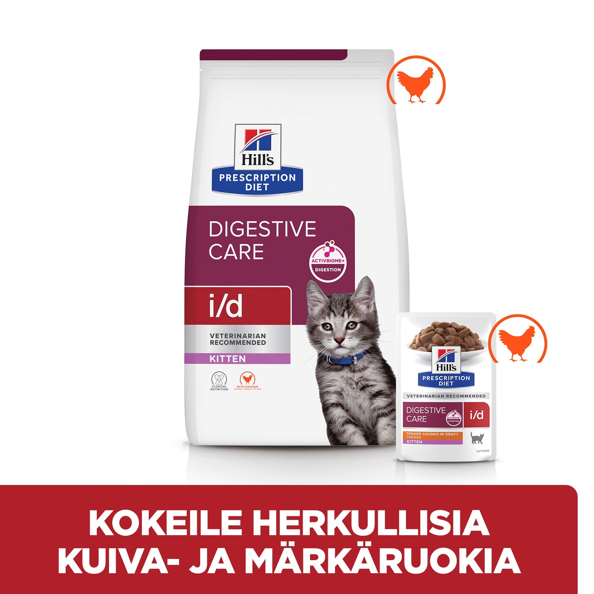 Hill's Prescription Diet i/d Digestive Care Kitten with Chicken -kuivaruoka kissanpennuille Pussi - Cross Sell