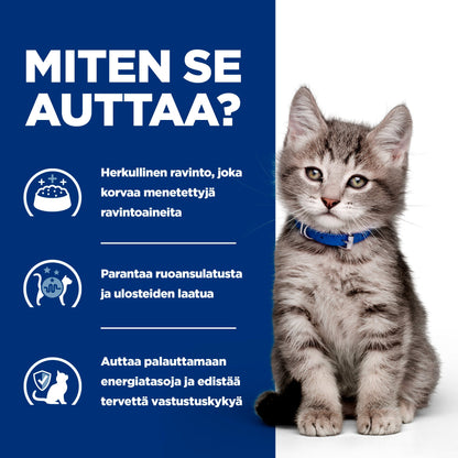 Hill's Prescription Diet i/d Digestive Care Kitten with Chicken -kuivaruoka kissanpennuille Pussi - How it Helps