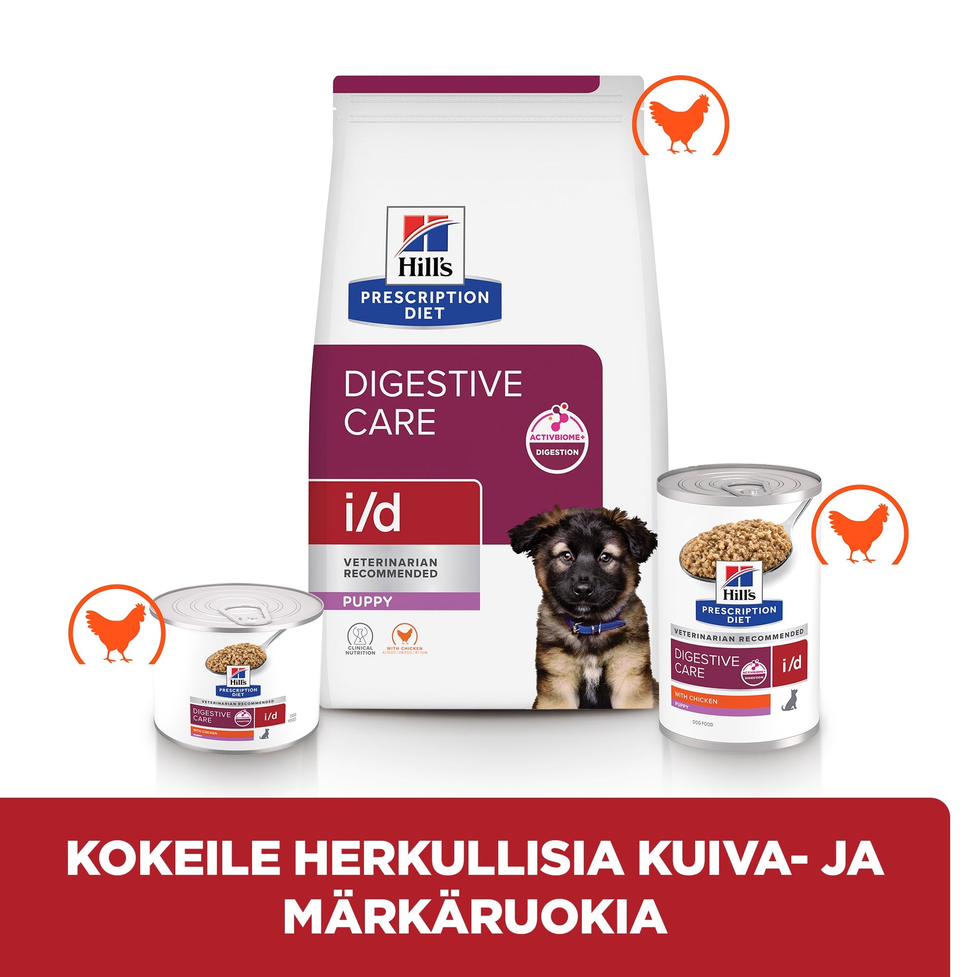 Hill's Prescription Diet i/d Digestive Care Puppy with Chicken -kuivaruoka koiranpennuille Pussi - Cross Sell