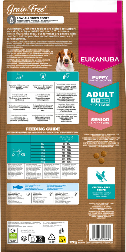 Eukanuba Adult Small & Medium Breed Grain Free Ocean Fish