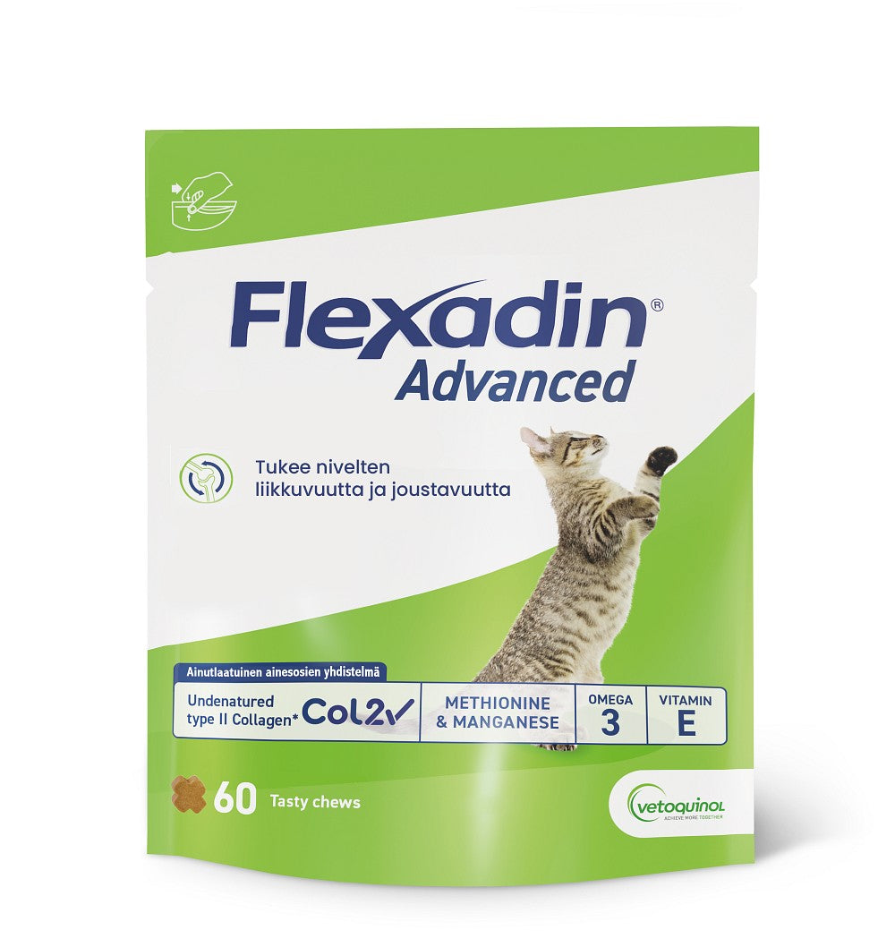 Flexadin Advanced kissoille - Tukemaan nivelterveyttä