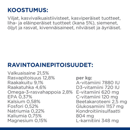 Hill's PRESCRIPTION DIET j/d nivelrikkoon koiran kuivaruoka - DOG_Composition_FI
