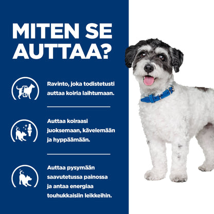 Hill's PRESCRIPTION DIET Metabolic + Mobility Mini koiran kuivaruoka - kana - DOG_BK31838M_How_Helps_FI