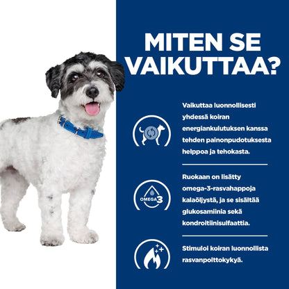 Hill's PRESCRIPTION DIET Metabolic + Mobility Mini koiran kuivaruoka - kana - DOG_BK31838M_How_Works_FI