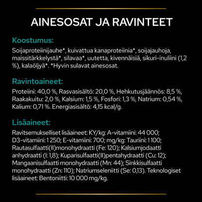 PURINA® PRO PLAN® Veterinary Diets - EN ST/OX Gastrointestinal tuotesisältö.