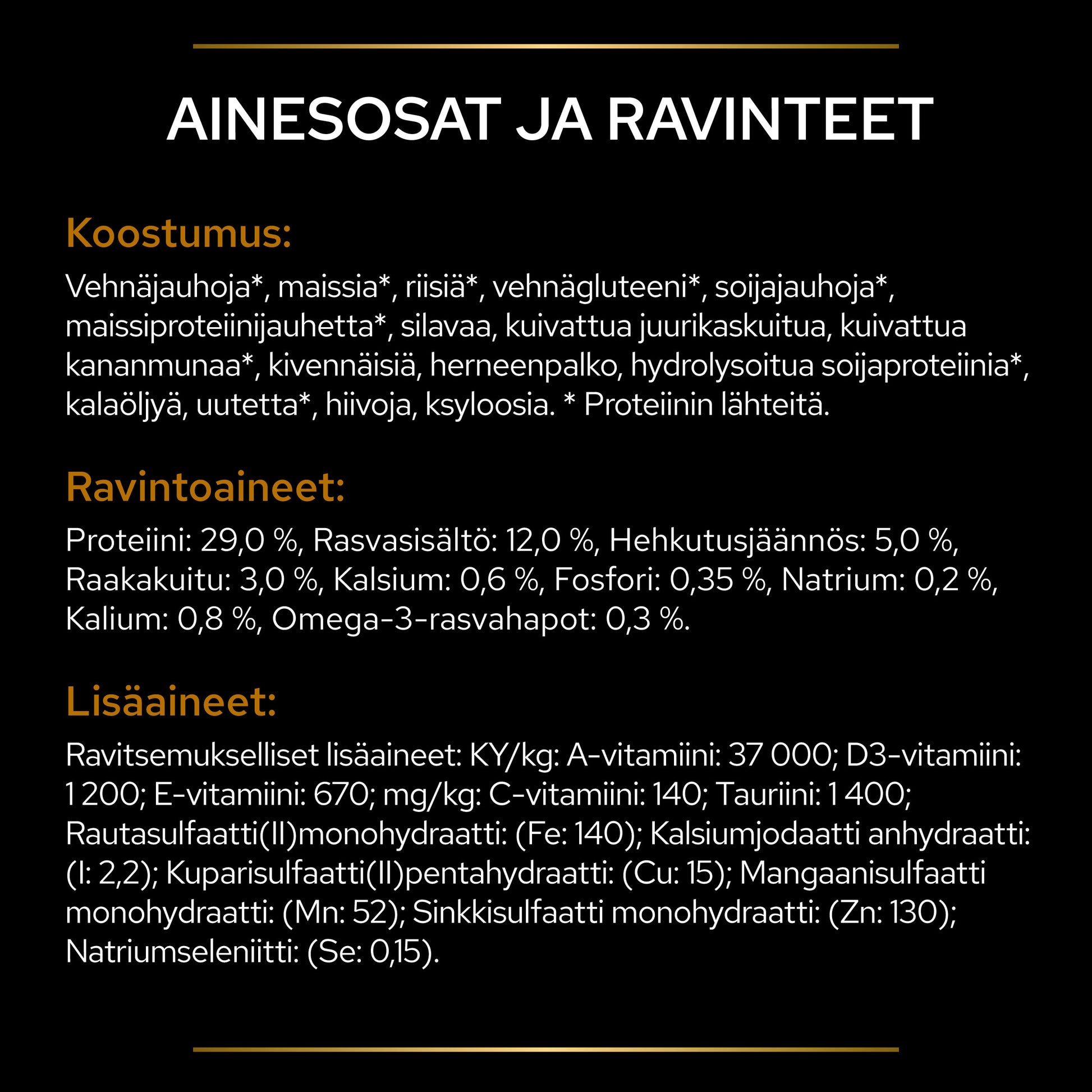 PURINA® PRO PLAN® Veterinary Diets - NF Early Care Renal Function tuotesisältö.