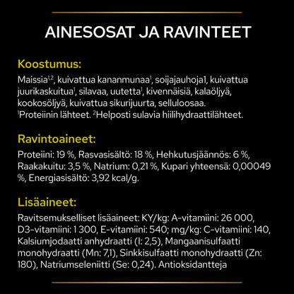 PURINA® PRO PLAN® Veterinary Diets HP Hepatic tuotesisältö.