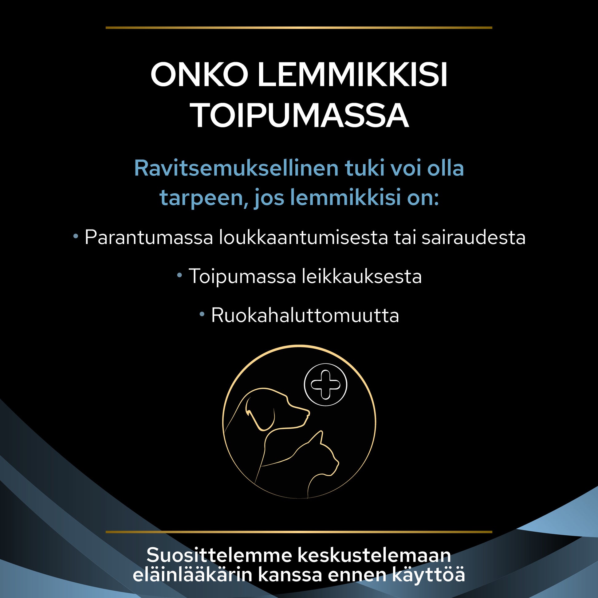 PURINA® PRO PLAN® VETERINARY DIETS CN Convalescence™ Märkäruoka kissoille ja koirille.