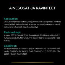 PURINA® PRO PLAN® Veterinary Diets - Feline EN ST/OX Gastrointestinal märkäruuan tuotesisältö.