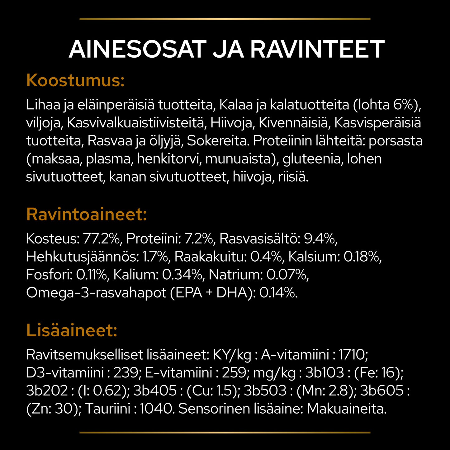PURINA® PRO PLAN® Veterinary Diets - NF Advanced Care Renal Function lohenmakuinen märkäruoka tuotetiedot.