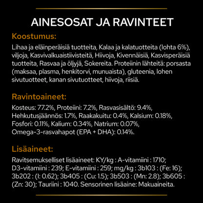 PURINA® PRO PLAN® Veterinary Diets - NF Advanced Care Renal Function lohenmakuinen märkäruoka tuotetiedot.