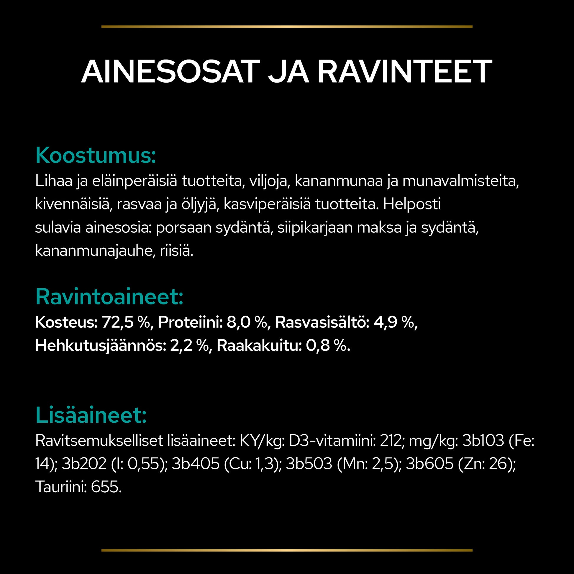 PURINA® PRO PLAN® VETERINARY DIETS EN Gastrointestinal™ Märkäruoka tuotesisältö.
