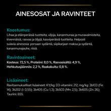 PURINA® PRO PLAN® VETERINARY DIETS EN Gastrointestinal™ Märkäruoka tuotesisältö.