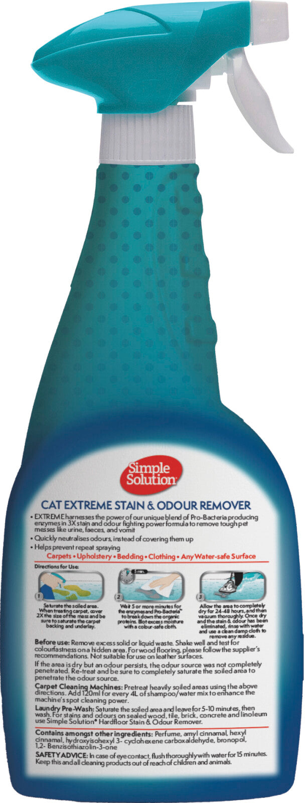Simple Solution Cat Extreme stain & odour remover - Tahran- ja hajunpoistaja kissoille 500 ml
