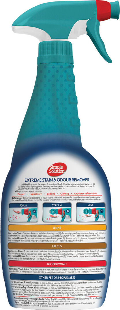 Simple Solution Extreme stain & odour remover - Tahran- ja hajunpoistaja koirille