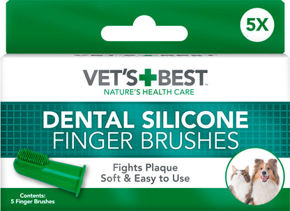 Vet's Best Silikoniset sormihammasharjat 5 kpl