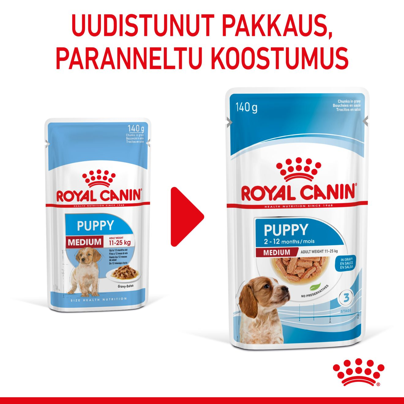 Royal Canin Medium Puppy Gravy koiranpennun märkäruoka