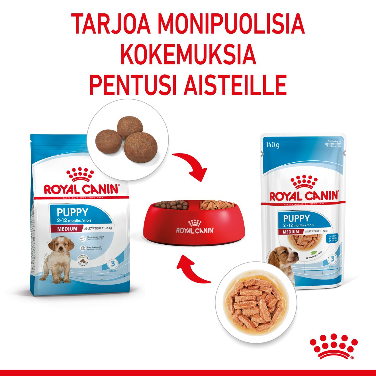 Royal Canin Medium Puppy Gravy koiranpennun märkäruoka