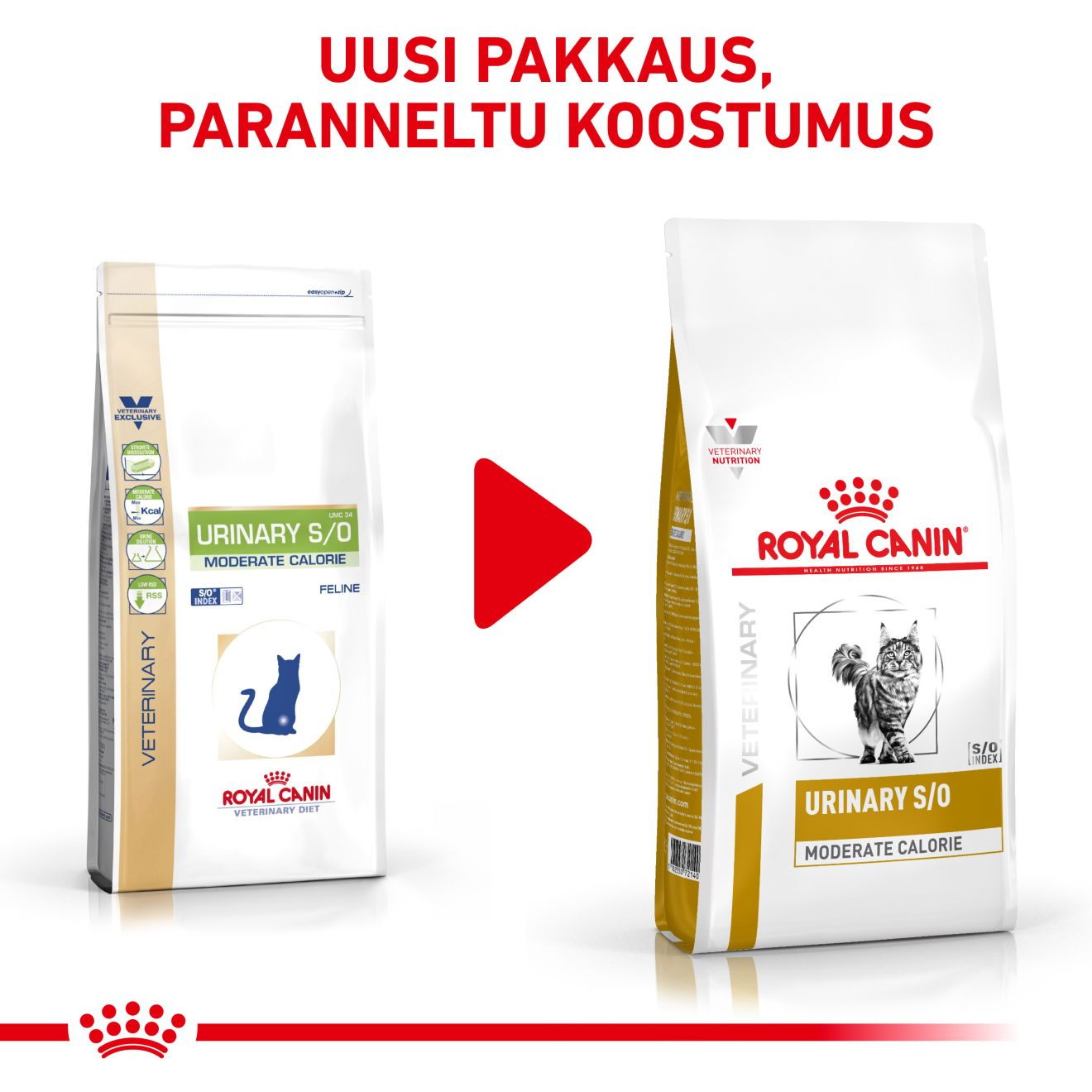 Royal Canin Veterinary Diets Urinary S/O Moderate Calorie kissan kuivaruoka