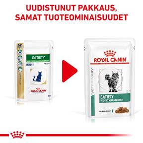 Royal Canin Veterinary Diets Weight Management Satiety Thin Slices In Gravy Pouch 12x85g kissan märkäruoka