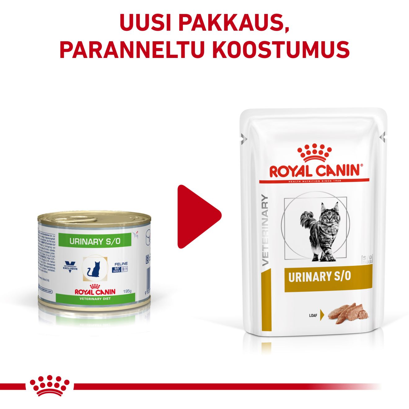 Royal Canin Veterinary Diets Urinary S/O Loaf Pouch 12x85g kissan märkäruoka