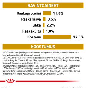 Royal Canin Veterinary Diets Urinary S/O Loaf Pouch 12x85g kissan märkäruoka