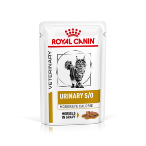 Royal Canin Veterinary Diets Urinary S/O Moderate Calorie Morcels in Gravy Pouch 12x85g kissan märkäruoka